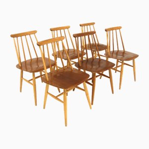 Scandinavian Fanett Teak Chairs by Ilmari Tapiovaara for Edsby Verken, 1960, Set of 6-GEK-2041132