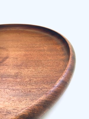 Scandinavian Flat Bowl in Teak, 1960s-RQV-1368295