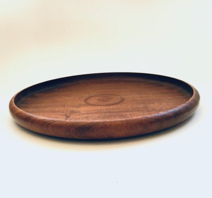 Scandinavian Flat Bowl in Teak, 1960s-RQV-1368295