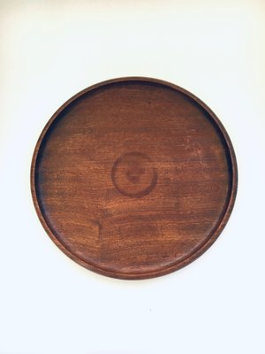 Scandinavian Flat Bowl in Teak, 1960s-RQV-1368295