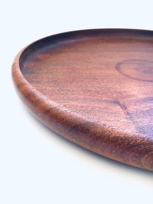 Scandinavian Flat Bowl in Teak, 1960s-RQV-1368295