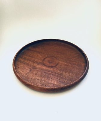 Scandinavian Flat Bowl in Teak, 1960s-RQV-1368295