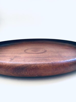 Scandinavian Flat Bowl in Teak, 1960s-RQV-1368295