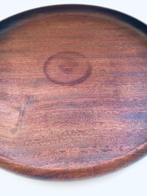 Scandinavian Flat Bowl in Teak, 1960s-RQV-1368295