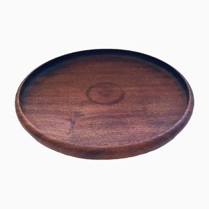 Scandinavian Flat Bowl in Teak, 1960s-RQV-1368295