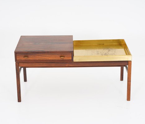 Scandinavian Flower Table in Rosewood and Brass from Engström & Myrstrand, 1960s-FM-1383609