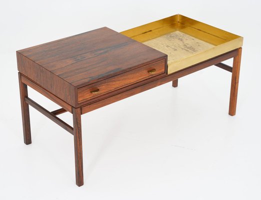 Scandinavian Flower Table in Rosewood and Brass from Engström & Myrstrand, 1960s-FM-1383609