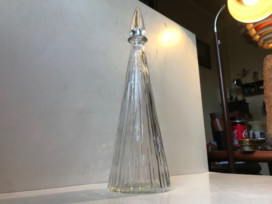 Scandinavian Fluted Glass Decanter, 1970s-LCR-887612