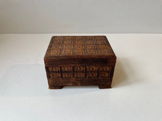 Scandinavian Folk Art Box with Hidden Compartment, 1940s-LCR-1000333