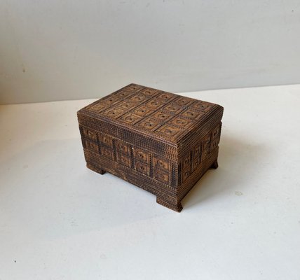 Scandinavian Folk Art Box with Hidden Compartment, 1940s-LCR-1000333