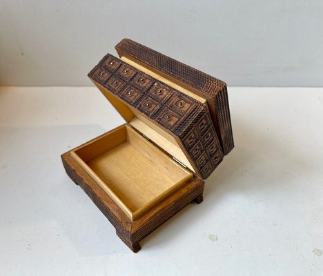 Scandinavian Folk Art Box with Hidden Compartment, 1940s-LCR-1000333