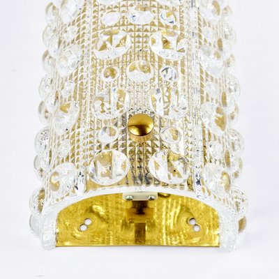 Scandinavian Glass and Brass Wall Light by Carl Fagerlund for Orrefors & Lyfa, 1960s-BMM-1723240