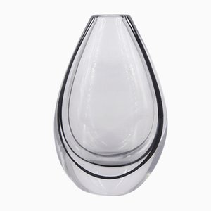 Scandinavian Glass Contour Vase by Vicke Lindstrand for Kosta, 1950s-ZAA-901309