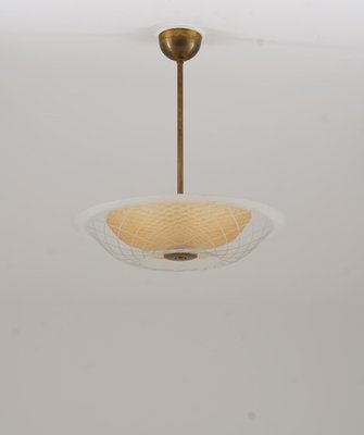 Scandinavian Glass Flush Mount by Orrefors, 1950s-FM-2023144