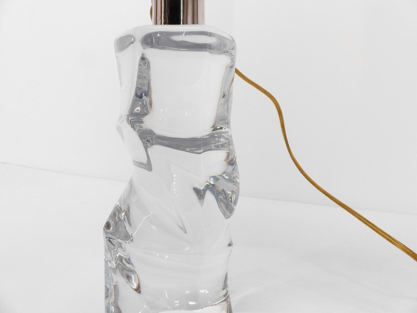 Scandinavian Glass Table Lamp by Olle Alberius for Orrefors, 1960s