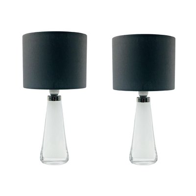 Scandinavian Glass Table Lamps by Carl Fagerlund for Orrefors, 1960s, Set of 2-BMM-1765491