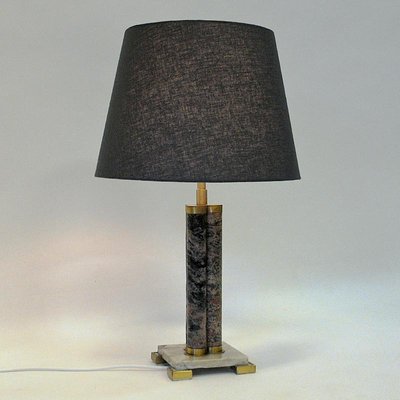 Scandinavian Granite Stoneware Table Lamp, 1970s-HEU-965327