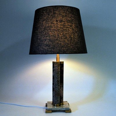 Scandinavian Granite Stoneware Table Lamp, 1970s-HEU-965327