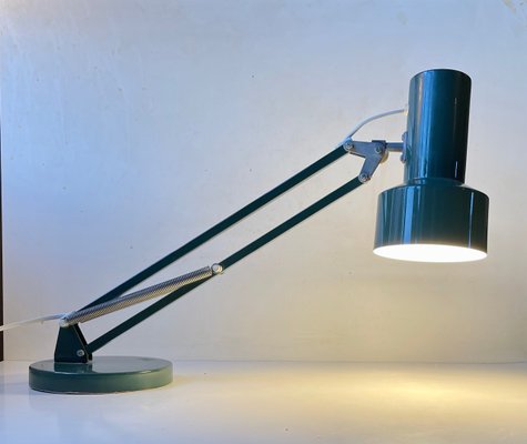 Scandinavian Green Architects Table Lamp from Lyslær, 1970s-LCR-1090167