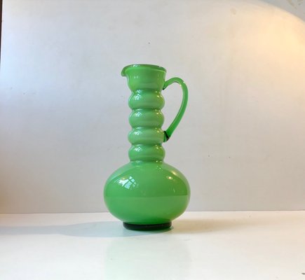 Scandinavian Green Glass Jug Vase from Ryd Glasbruk, 1970s-LCR-883327