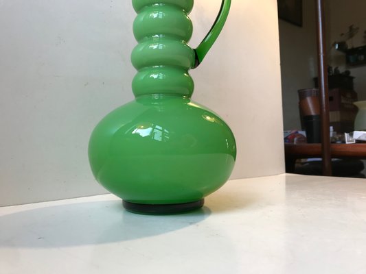 Scandinavian Green Glass Jug Vase from Ryd Glasbruk, 1970s-LCR-883327