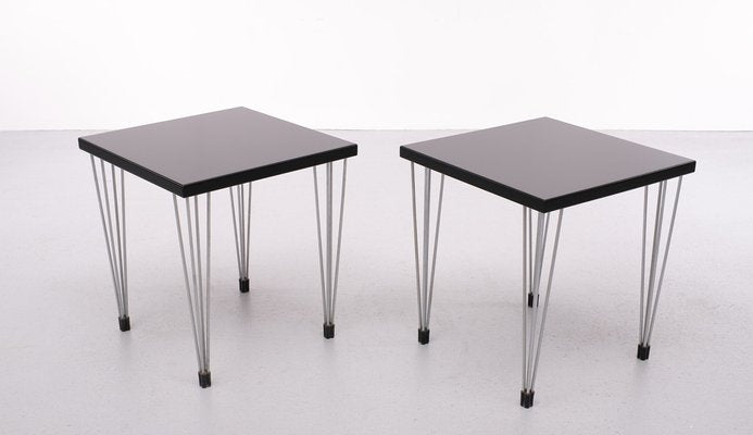 Scandinavian Hairpin Legs Side Tables, 1970s, Set of 2-GCG-1364529