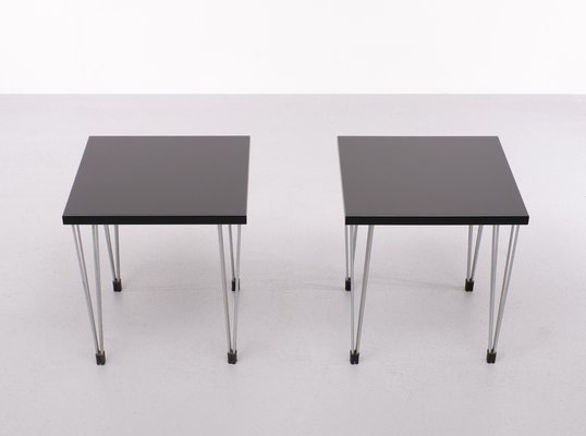 Scandinavian Hairpin Legs Side Tables, 1970s, Set of 2-GCG-1364529