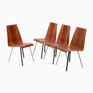 Scandinavian Hardwood Dining Chairs from Glyngøre, 1960s, Set of 4-AX-838576