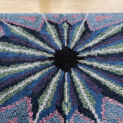 Scandinavian High Pile Rya Rug Carpet, Sweden, 1960s-QZ-1345697