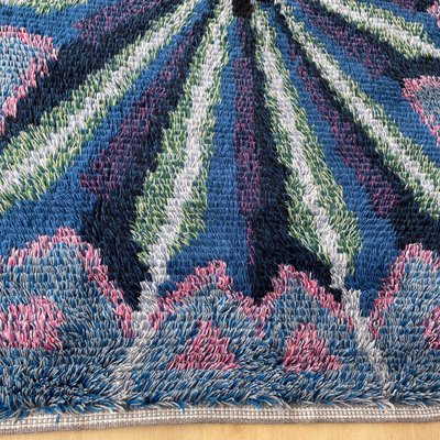 Scandinavian High Pile Rya Rug Carpet, Sweden, 1960s-QZ-1345697