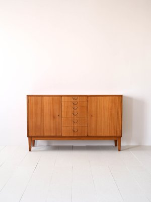 Scandinavian Highboard with Central Drawers, 1950s-QWP-1765516