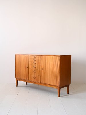 Scandinavian Highboard with Central Drawers, 1950s-QWP-1765516