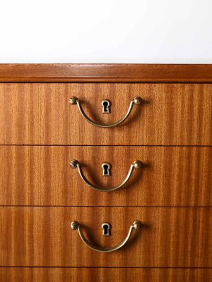 Scandinavian Highboard with Central Drawers, 1950s-QWP-1765516