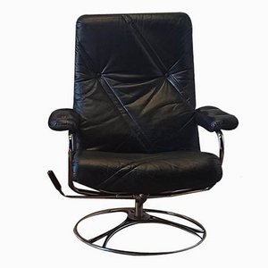 Scandinavian Leather Armchair, 1970s-ZEF-1723732