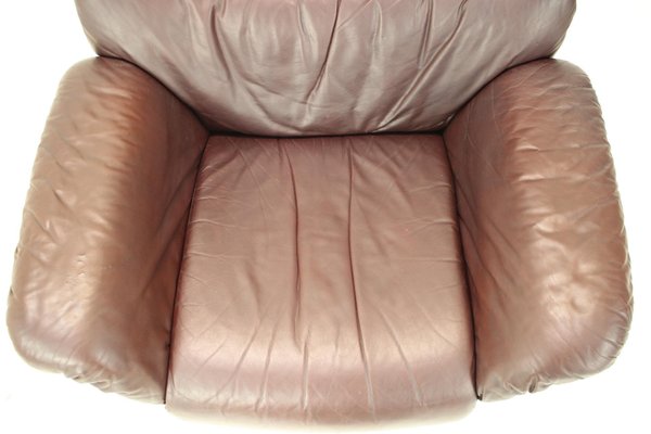 Scandinavian Leather Armchair by Peem, Finland, 1970s-TZ-1361470