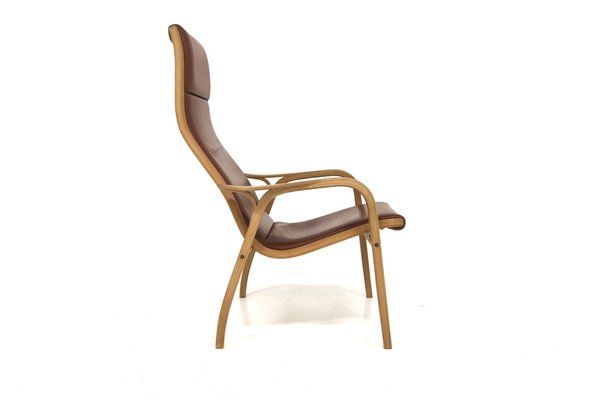 Scandinavian Leather Armchair by Yngve Ekström, 1970-GEK-1747195