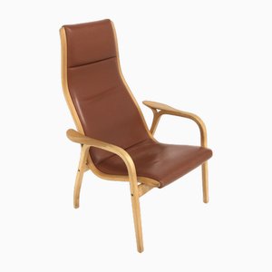 Scandinavian Leather Armchair by Yngve Ekström, 1970-GEK-1747195