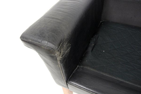 Scandinavian Leather Armchair, Sweden, 1960s-GEK-1785615