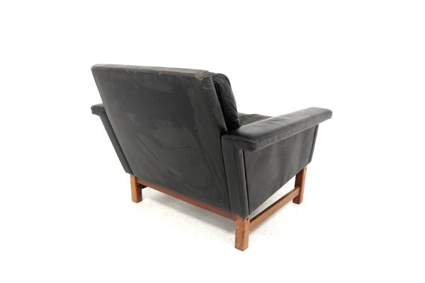 Scandinavian Leather Armchair, Sweden, 1960s-GEK-1785615