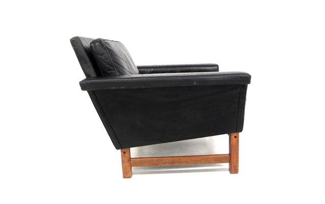 Scandinavian Leather Armchair, Sweden, 1960s-GEK-1785615