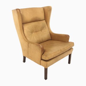 Scandinavian Leather Armchair, Sweden, 1960s-GEK-1709086