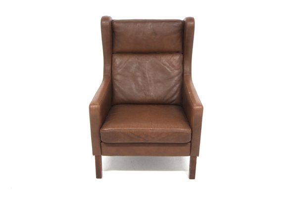 Scandinavian Leather Chair, Denmark, 1960s-GEK-1816654