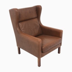 Scandinavian Leather Chair, Denmark, 1960s-GEK-1816654