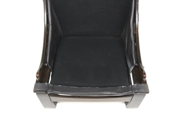 Scandinavian Leather Chair, Sweden, 1960s-GEK-1719243