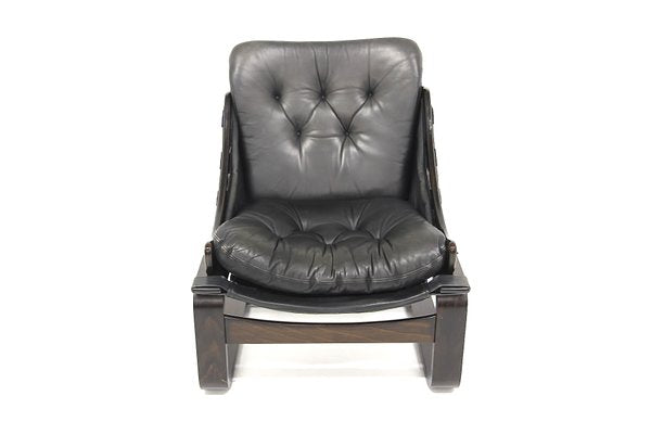 Scandinavian Leather Chair, Sweden, 1960s-GEK-1719243