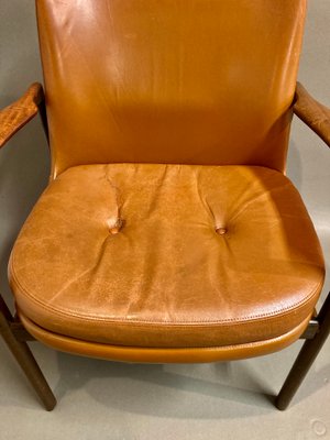 Scandinavian Leather Lounge Chair by IB Kofod Larsen, 1950s-XTS-1888877