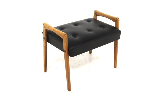 Scandinavian Leatherette Footrest, Sweden, 1960s-GEK-2022938