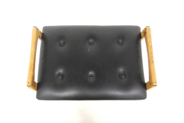 Scandinavian Leatherette Footrest, Sweden, 1960s-GEK-2022938