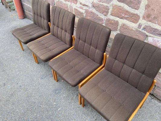 Scandinavian Lounge Chairs from Fröscher KG, 1960s, Set of 4-GQM-1716279