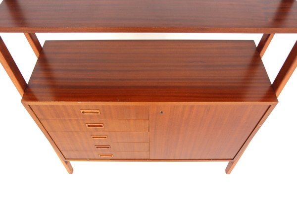 Scandinavian Mahogany Bookcase Chest of Drawers, Sweden, 1950-GEK-2043059